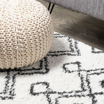 Caimari Moroccan Diamond Shag Area Rug